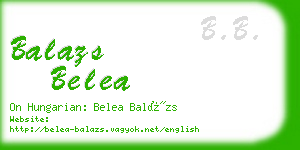 balazs belea business card